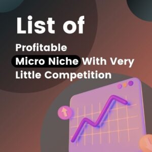 List of micro niche with little competition