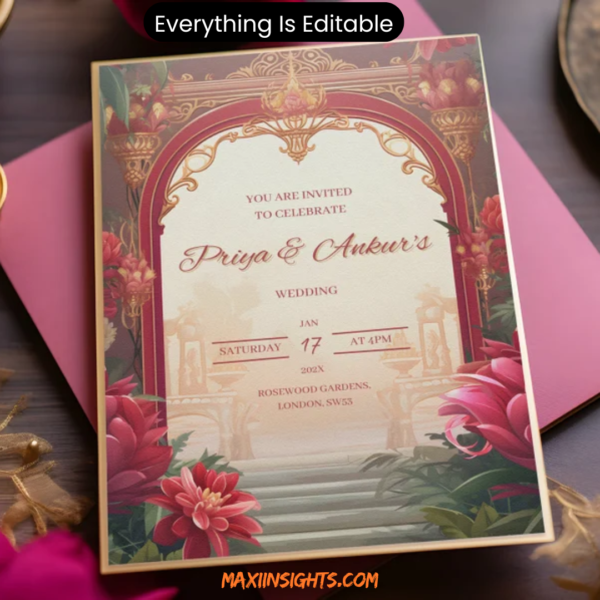 Indian Wedding Invitation Animated Digital & Printable For All Religions - Image 2